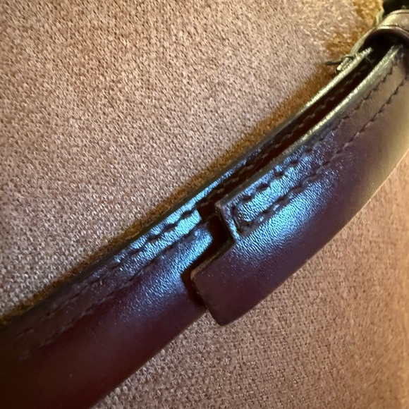 Etienne Aigner Dark Brown Leather Belt equestrian - Picture 4 of 8